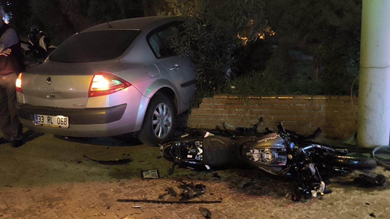 Otomobille çarpışan motosikletin sürücüsü hayatını kaybetti