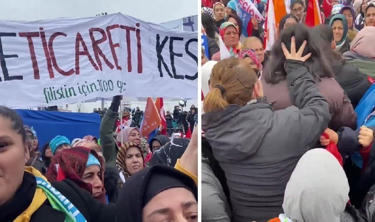 "İsrail'le ticareti kesin" pankartı kriz yarattı: Saray "gözaltı" suçlamasını reddetti.