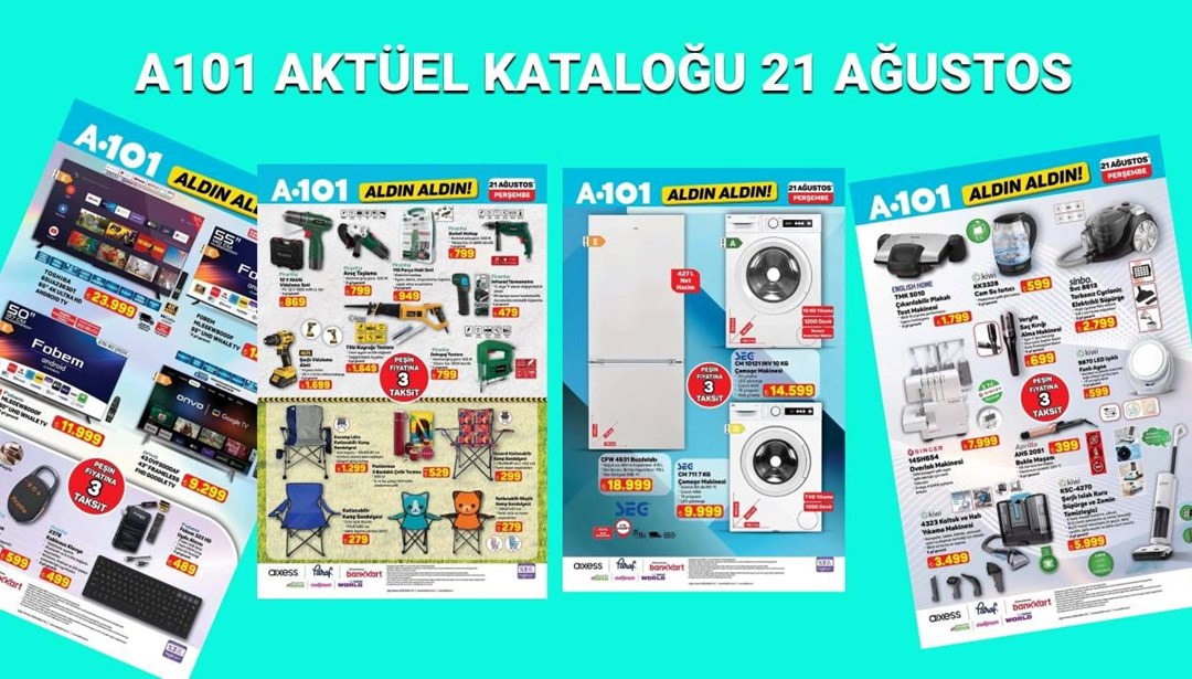A101 21 Ağustos aktüel ürünler kataloğu: Notebook, süpürge, kamp ürünleri ve beyaz eşya geliyor - Son Dakika Ekonomi Haberleri